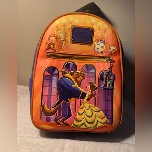 New! Disney Beauty and the Beast Loungefly Belle Ballroom Backpack  With Tags